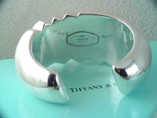 GORGEOUS LARGE WIDE AUTHENTIC TIFFANY & CO STERLING SILVER CUFF BRACELET w BOX 3