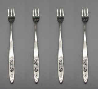 Oneida Stainless My Rose Cocktail Forks - Set Of Four