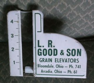 Vintage Grain Elevator Rain Gauge : L.  R.  Good & Son (ohio Locations) No Tube