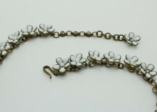 Vintage Gripoix Apple Blossom Pate De Verre Poured Glass Necklace 3