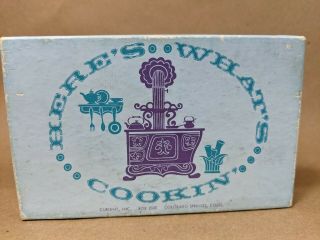 Vintage Current 50 Recipe Cards Here ' s What ' s Cookin ' Blue Woodstove 3