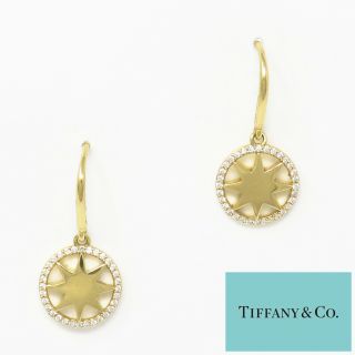 Nyjewel Tiffany & Co Paloma Picasso 18k Yellow Gold Diamond Star Drop Earrings