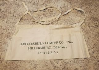 Vintage Millersburg Lumber Co.  Advertising Nail Apron Millersburg Indiana
