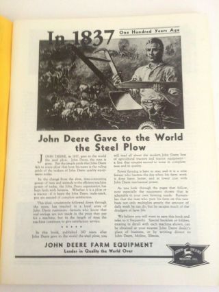 1937 REPRINT JOHN DEERE POWER FARMING with GREATER PROFIT Book 112 Pages 3