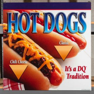 Dairy Queen Promotional Poster For Backlit Menu Sign Classic Chili Hot Dogs Dq2