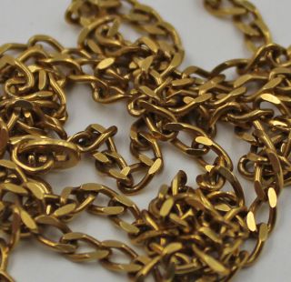 Vintage Italian 18K Yellow Gold Curb Link Chain Necklace 20” 2