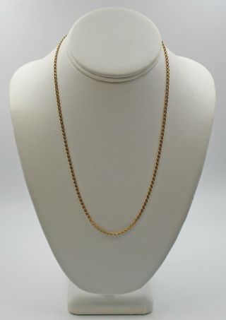Vintage Italian 18K Yellow Gold Curb Link Chain Necklace 20” 3