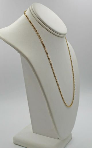 Vintage Italian 18K Yellow Gold Curb Link Chain Necklace 20” 4