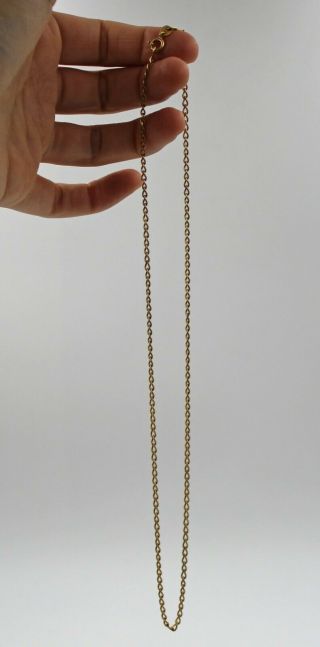 Vintage Italian 18K Yellow Gold Curb Link Chain Necklace 20” 5