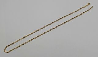 Vintage Italian 18K Yellow Gold Curb Link Chain Necklace 20” 6