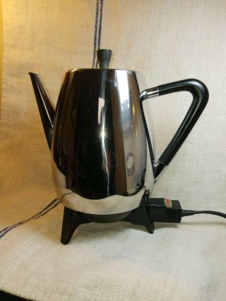 Vintage 1960s West Bend 6 - 10 Cup Automatic Coffee Percolator Mid - Century