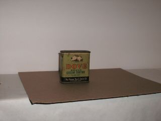 Vintage 1 1/2oz Tin Dove Brand Cream Tartar Frank Tea & Spice Cincinnati Ohio