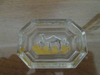 Vintage Salt Cellar With Camel,  Palm Trees And Pyramid Design