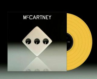 Paul Mccartney Iii Yellow Color Vinyl The Beatles Lp Album In Hand