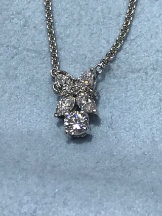 14kt White Gold Necklace With 1.  00ct 17”
