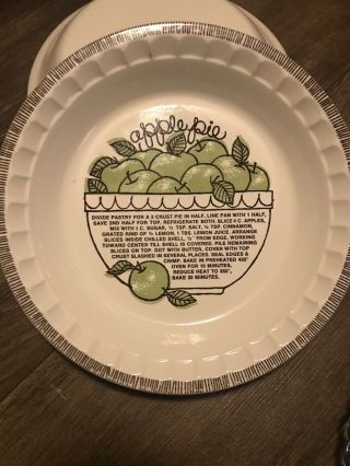 Vintage Royal China Pie Baker Deep Dish Ceramic Plate Jeannette Apple Pie Recipe