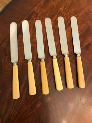Vintage Meriden Cutlery Co 1855 Dessert Knives Set Of 6