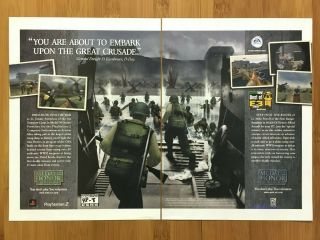 Medal Of Honor: Allied Assault Pc 2001 Print Ad/poster Official D - Day Normandy
