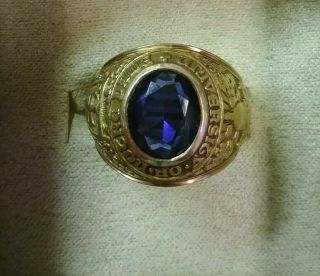 Vintage 10k Gold University Of Notre Dame Ring 20.  5 Grams 11 Balfour Maybe 60 