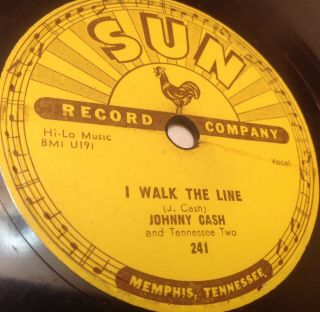 Johnny Cash - I Walk The Line/get Rhythm 78 Rpm 1956 Sun Records