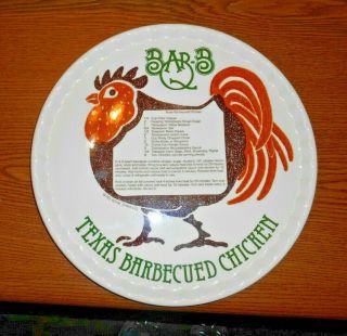Vintage Royal China Bar - B Q Texas Barbecued Chicken Recipe Serving Plate