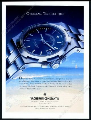1997 Vacheron Constantin Overseas Chronometer Watch Photo Vintage Print Ad