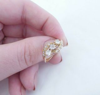 18ct Gold Old Mine Rose Cut Diamond Ring,  Victorian 1860