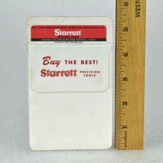 Vintage L.  S.  Starrett Tools Advertising Pocket Protector plus Tap Drill Chart 3