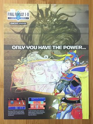 Final Fantasy I & Ii: Dawn Of Souls Gba 2004 Vintage Print Ad/poster Official Ff