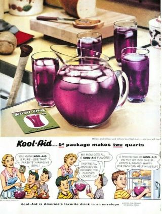 1954 Kool Aid Vintage Print Ad America 