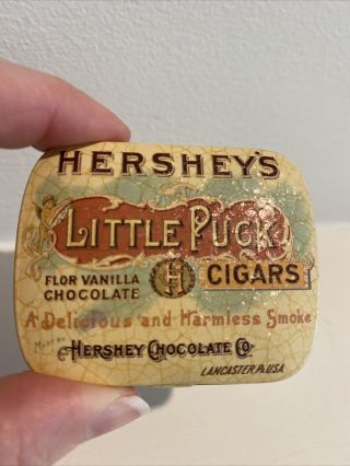 Hershey Kisses Tin 1982 Vintage Antique Chocolate Metal Candy Container Pill Box