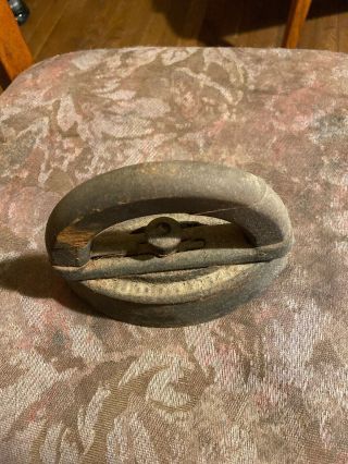 Antique Sad Iron With Removable Wood Handle