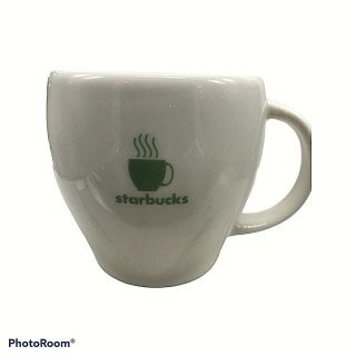 Starbucks Coffee Barista Mug Cup White Green Steam Abbey Espresso 2003 7.  5oz