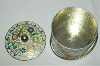 Daher Floral Tin With Lid and Handle - England 3
