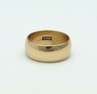 Wood Sons Victorian 10k Gold Wide Wedding Band Ring