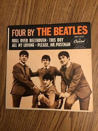 ‘four By The Beatles’ 1964 Usa Extended Play 7” Cover Only Very Good,
