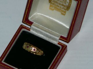 Antique Victorian 14ct Ruby & Diamond Ring