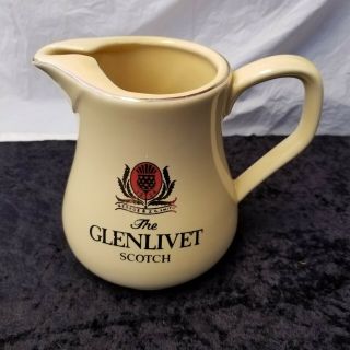 Glenlivet Scotch Water Pitcher (pub Jug) Ceramic Vintage
