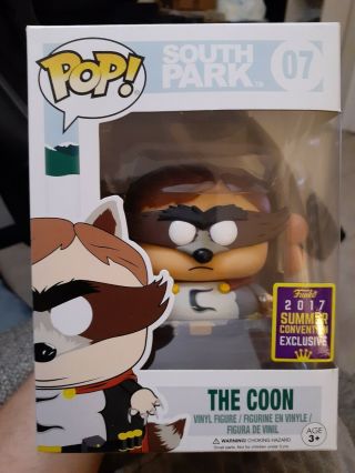 Funko Pop The Coon Cartman 07 South Park Sdcc 2017 Summer Convention Exclusive