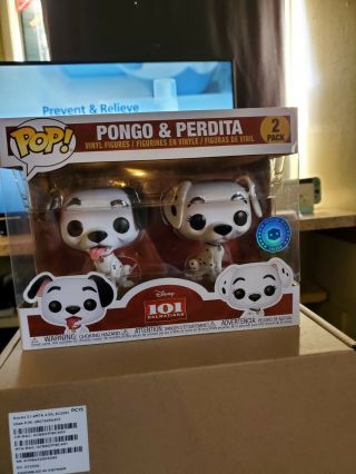 Funko Pop Disney Pongo & Perdita 2 Pack 101 Dalmations Piab Exclusive
