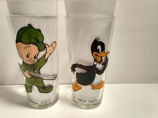 1973 Daffy Duck And Elmer Fudd Pepsi Glass