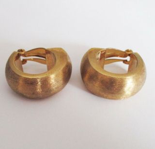 Vtg Patricia Von Musulin Modern Gold Vermeil Sterling Silver Clip - On Earrings 32
