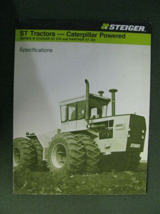 Steiger St Cougar St 270 Panther St 325 Series Tractor Specifications Brochure