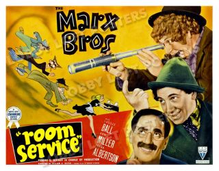 Room Service Lobby Card Poster Hs 1938 The Marx Brothers Groucho Harpo Chico