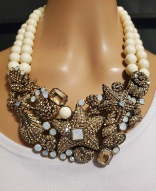 Heidi Daus Seashore Chic Necklace (crm) Ret: $369.  95