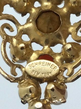 Vintage Signed Schreiner Of York Brooch Pin 3