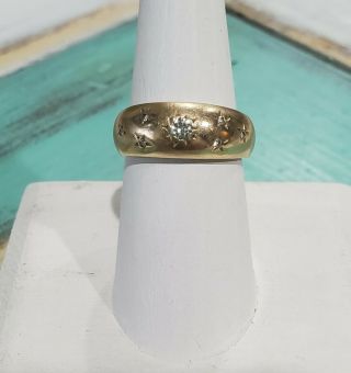Vintage 14 Kt Gold Starburst Ring Size 7.  25