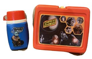1980 Vintage Star Wars The Empire Strikes Back Plastic Lunchbox,  Thermos