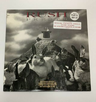 Rush Presto Lp Vinyl 1989 Promo Near Rare