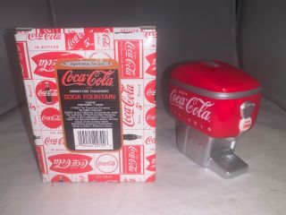 1995 Enesco Coca Cola Coke Soda Fountain Dispenser Miniature Figurine - Mib